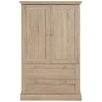 OTTO home Drehtürenschrank Binz 84 x 130 x 35 cm Weiß/Braun