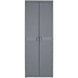 KTHLBRH Gartenschrank Grau 65x45x172 cm PP Rattan Büro-Stauschrank Wohnzimmerschrank Möbel für das Wohnzimmer Geeignet für Wohnzimmer, Schlafzimmer, Büro