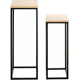 Haku-Möbel Pflanzenständer-Set Watford 2er Set  Holz Eiche