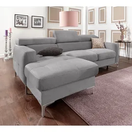 Cotta Eckcouch Polyester 2-Sitzer Grau