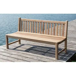 Stabile Holz Gartenbank Picadelly 180 cm ohne Armlehne aus Teak