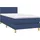 vidaXL Boxspringbett mit Matratze Blau 100x200 cm Stoff