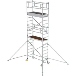MUNK Aluminium-Rollgerüst mit Ausleger 1,80x0,75m Plattform 6,47m AH