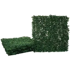 Mendler Wandfliese HWC-L78, Sichtschutz Windschutz Verkleidung für Terrasse/Balkon, 4x je 50x50cm = 1m2 ~ Buchs grün
