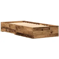 VidaXL Bettgestell Altholz 90x200 cm Holzwerkstoff