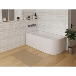 Eckbadewanne - 240L - 170 x 75 x 58 cm - Ecke Links - Weiß - ANIKA