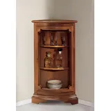 Klassische EckVitrine Glas Schrank Wohnzimmer Schaufenster Luxus Braun Vitrinen