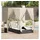 vidaXL Doppelte Sonnenliege 205 x 129 x 200 cm Schwarz