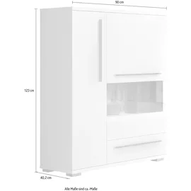 PLACES OF STYLE »Piano Vitrine« (H/B/T): 123/90/40,2cm, UV lackiert, Soft-Close Funktion