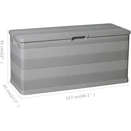 vidaXL Gartenbox Grau 117×45×56 cm