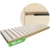 SULENO Sauna Zubehör, Saunaliege Holz aus Hemlock, kürzbar, 183 x 60 cm