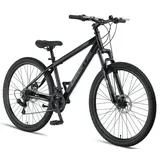 licorne bike gmbh Licorne Bike Thunder Premium Mountainbike in 20, 24, 26, 27.5 und 29 Zoll Fahrrad für Mädchen Jungen Herren und Damen Discbremse Farbe:Schwarz;Größe:27.5 Zoll)