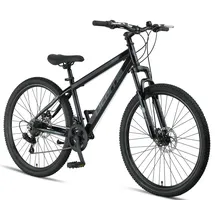 licorne bike gmbh Licorne Bike Thunder Premium Mountainbike in 20, 24, 26, 27.5 und 29 Zoll Fahrrad für Mädchen Jungen Herren und Damen Discbremse Farbe:Schwarz;Größe:27.5 Zoll)