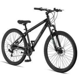 licorne bike gmbh Licorne Bike Thunder Premium Mountainbike in 20, 24, 26, 27.5 und 29 Zoll Fahrrad für Mädchen Jungen Herren und Damen Discbremse Farbe:Schwarz;Größe:27.5 Zoll)