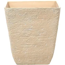 Blumentopf sandbeige quadratisch 49 x 49 x 53 cm DELOS