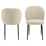Actona 2er-Set Actona Stuhl Patricia Stoff Cream