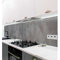 MyMaxxi Dekorationsfolie Küchenrückwand verwaschene helle Stahlwand selbstklebend 180 cm x 60 cm
