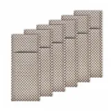 Westmark 6 Servietten-/Bestecktaschen, 24 x 9 cm, Synthetik, Saleen-Edition: Elegance, Grau/Silber, 01210344250