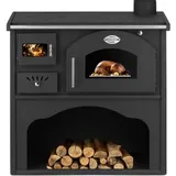 Kaminofen Holzofen Küchenofen Küchenhexe mit Backofen und Kochplatte ZVEZDA, Modell Classic GFS 5.9kW, Backofen von rechts [Energieklasse A]
