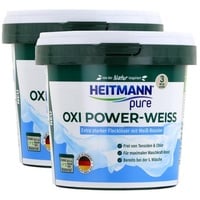 HEITMANN Heitmann pure Oxi Power-Weiss 500g - Flecklöser mit Weiß-Booster (2er Vollwaschmittel