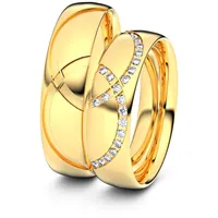 Trauringe Den Haag 925er Silber (gelb-vergoldet) - 6654