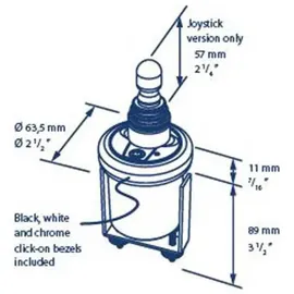 Vetus Bugstrahlruderpanel Mit Hebel 12-24v - Assorted - 52 mm