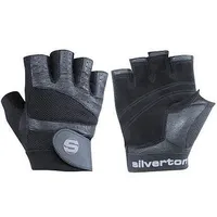 Silverton PRO Plus Fitness Handschuhe Herren & Damen, Verstellbarer Handgelenkverschluss, Hochwertige Ledereinsätze, langlebige Doppelnähte, Trainingshandschuhe, Fitness Handschuhe