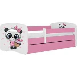 raumhirsch furniture Kinderbett Panda 80 x 180 cm Holzwerkstoff rosa