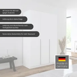 Rauch »Kleiderschrank Kleiderschränke Schrank Garderobe AGORDO mit Glasfront«, (in zwei Griff-Farben), durchdachte Innenausstattung, in 6 Breiten und 2 Höhen MADE IN GERMANY, grau