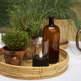 StarTrading STAR Trading Solar Kerze Windlicht Tischleuchte 14cm 8,5cm Lichtsensor für...