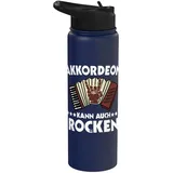 Akkordeon Rockt Handharmonika Rocker Sprüche Akkordeon Stainless Steel Insulated Water Bottle