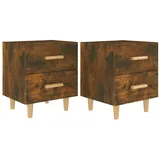 vidaXL Nachtschrank 2 Stk. 40 x 35 x 47,5 cm Braun