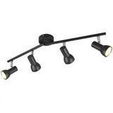 rl live your light Strahler Metall 60,5 x 15,5 cm 4-flammig Schwarz
