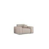 Fun Möbel Sessel Celes Premium Stoff Artico 70 x 80 x 90 cm Weiß mit Zierkissen