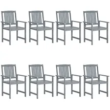 vidaXL Gartenstuhl 59 x 57 x 53 cm grau 8 St.