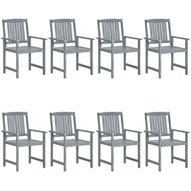 vidaXL Gartenstuhl 59 x 57 x 53 cm grau 8 St.