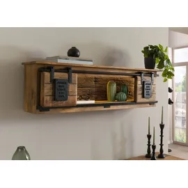 MASSIVMOEBEL24.DE Wandregal 130 x 25 x 35 cm Beige