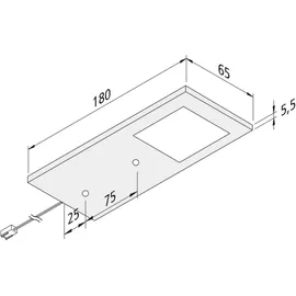 Hera LED Unterbauleuchte Küche 5x3 w, Küchenleuchte Eco-Pad F schwarz