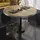GGM Möbel BML | Bistro Loungetisch | Ø:H 80 x 38,5 cm | Eiche / Schwarz