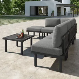 stilvora Gartenlounge-Set 6-tlg. Grau