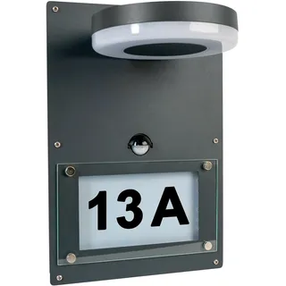 Grafner Grafner® Edelstahl-Wandlampe mit Hausnummer WL10962