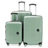 Hauptstadtkoffer Mitte - 3er Kofferset - Handgepäckskoffer 55 cm, mittelgroßer Koffer 68 cm + großer Reisekoffer 77 cm, Hartschale ABS, TSA, Mint
