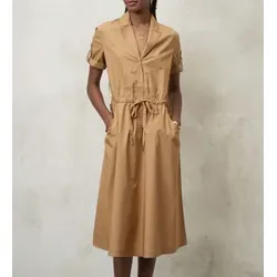 Blauer für Damen. 24SBLDV02299 Braunes kurzärmeliges Kleid (XS), Lässig, Baumwolle, Kurzarm