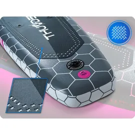 Thunder Mossa SUP Board 320 x 75 x 15 cm Grau/Weiß/Rosa