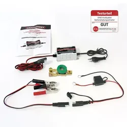 Dino Kraftpaket Batterieerhaltungsgerät 6V/12V - 750mA + Batterie-Trennschalter