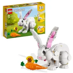 LEGO Creator 3in1 31133 Weißer Hase Tierspielzeug Konstruktionsspielzeug