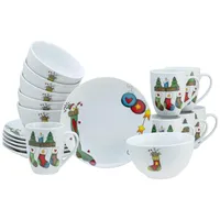 CreaTable CreaTable, 21844, Serie Luna Socken, 18-teiliges Geschirrset für
