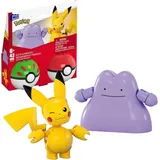 Mega Brands Pokémon Pokéball 2er-Pack, Pikachu und Ditto mit 42 Teilen