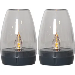 LED-Solar-Dekoration "Tropea", 2er Pack, schwarz