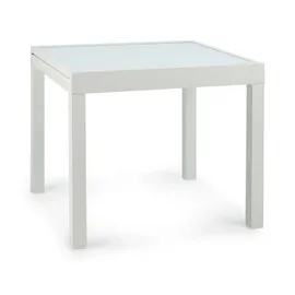 Blumfeldt Pamplona Extension Gartentisch 180 x 83 cm max. Aluminium Glas weiß - Blumfeldt